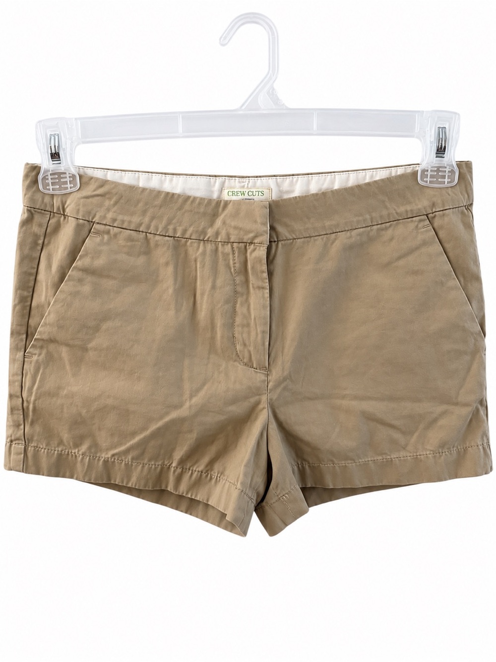 Crewcuts J Crew Girls Size 14 Khaki Chino Shorts 100% Cotton